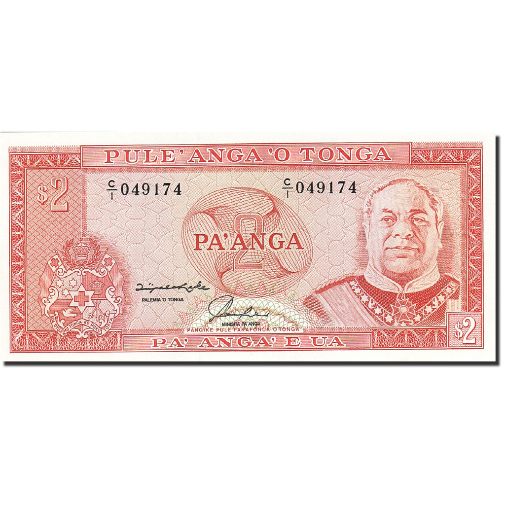 Banknote, Tonga, 2 Pa'anga, 1992, Undated (1992-1995), KM:26, UNC(65-70)