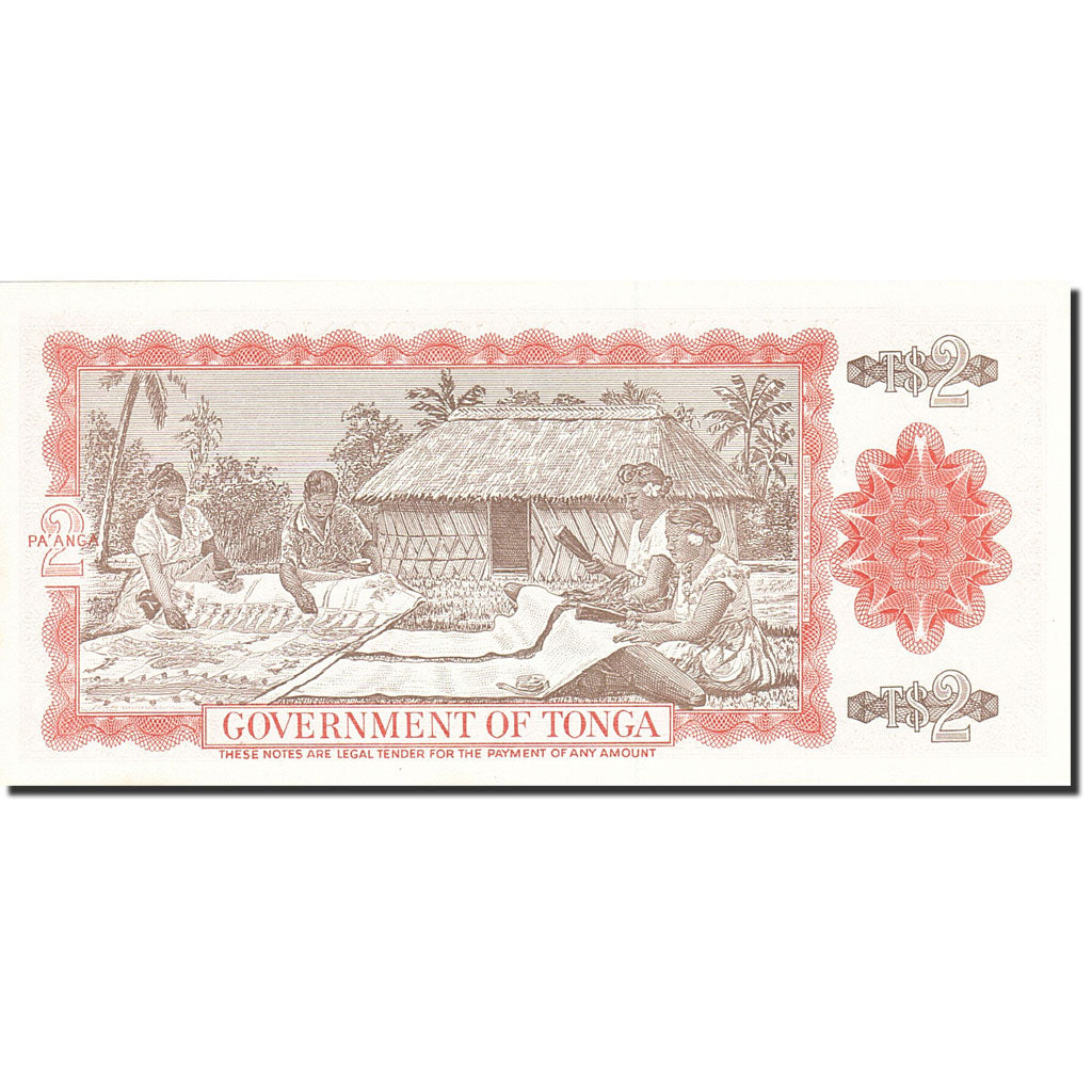 Banknote, Tonga, 2 Pa'anga, 1974-1985, 1989-05-19, KM:20c, UNC(65-70)