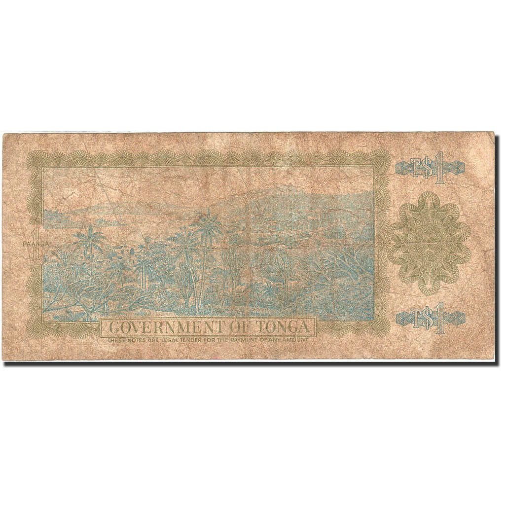 Banknote, Tonga, 1 Pa'anga, 1974-1985, 1987-12-08, KM:19c, VF(20-25)