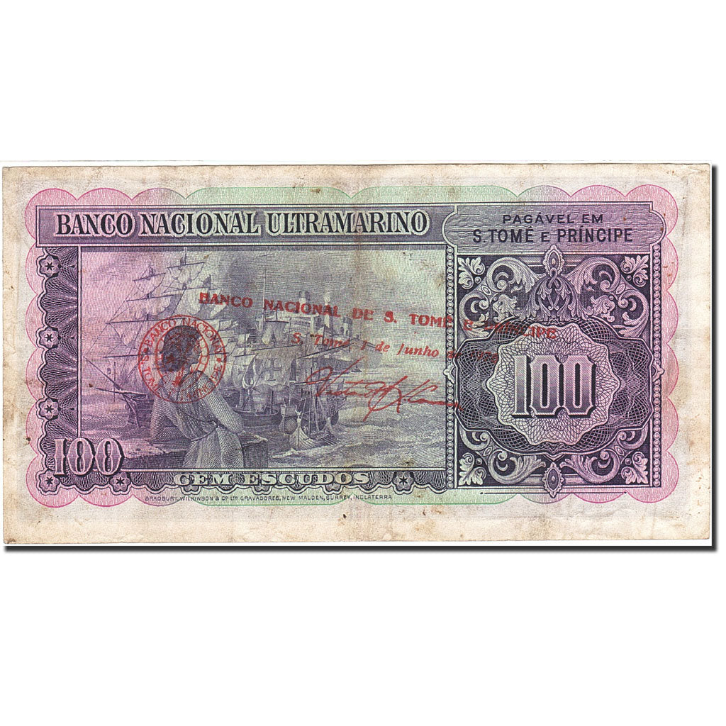 Saint Thomas and Prince, 100 Escudos, 1956-1964, 1958-11-20, KM:38a, VF(20-25)