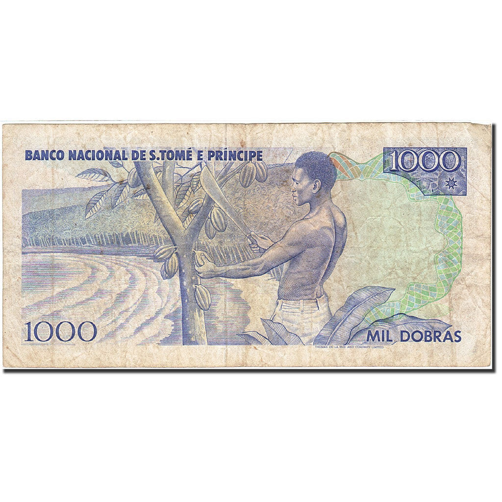 Saint Thomas and Prince, 1000 Dobras, 1989, 1989-01-04, KM:62, VF(20-25)