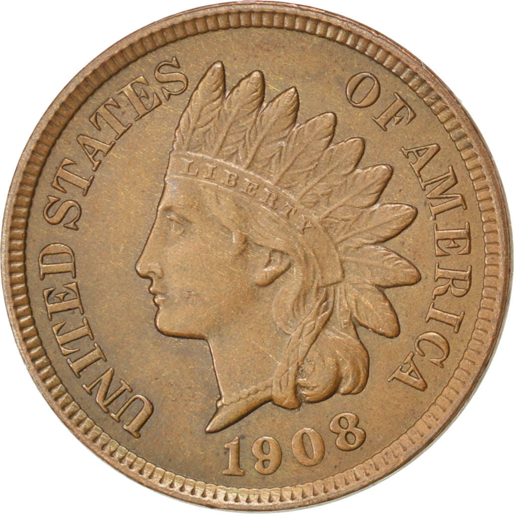 Stati Uniti, Indian Head Cent, Cent, 1908, San Francisco, SPL, Bronzo, KM:90a