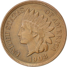 Stati Uniti, Indian Head Cent, Cent, 1908, San Francisco, SPL, Bronzo, KM:90a