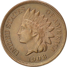 Stati Uniti, Indian Head Cent, Cent, 1908, San Francisco, SPL, Bronzo, KM:90a