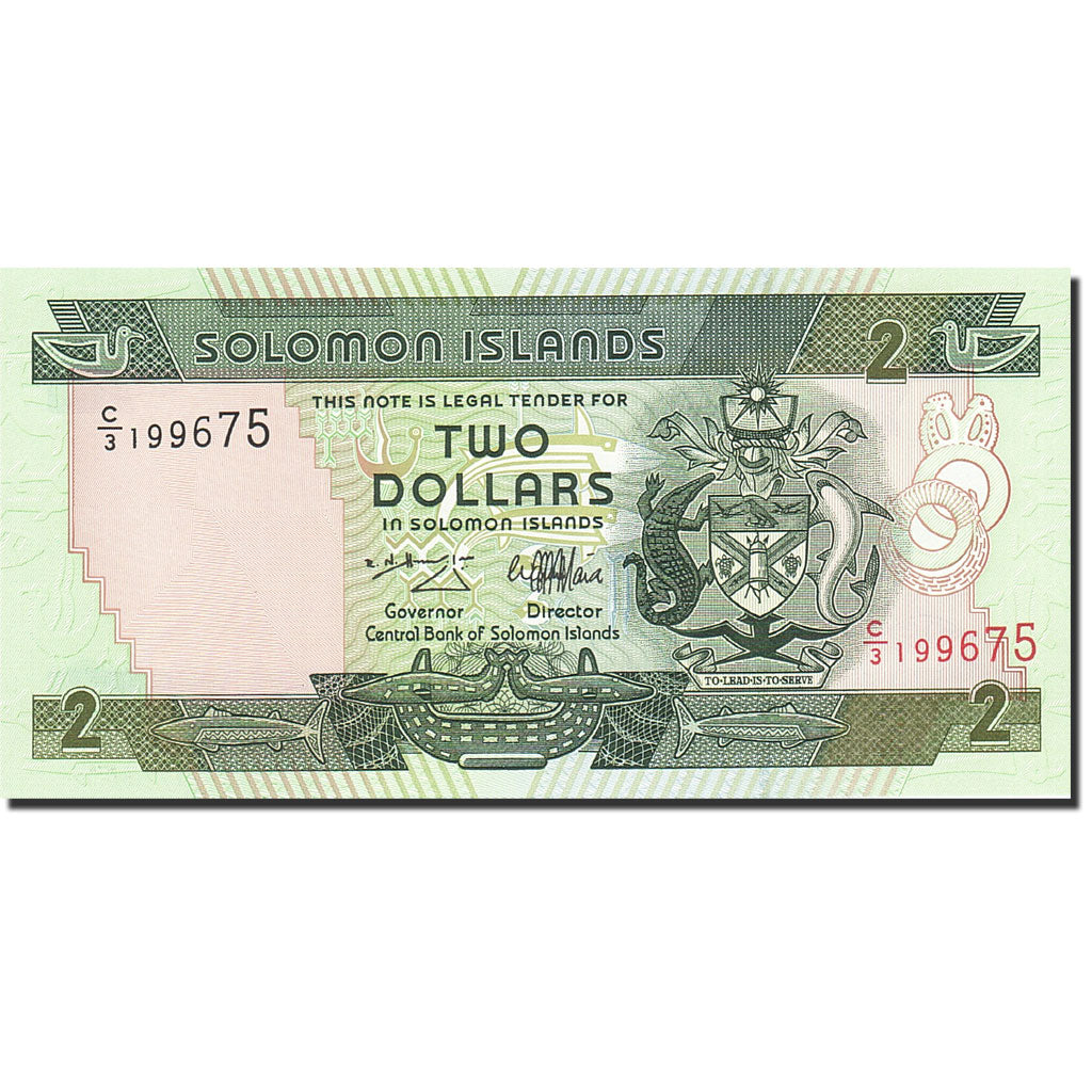 Banknote, Solomon Islands, 2 Dollars, 1996-1997, Undated (1997), KM:18