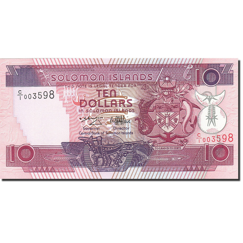 Banconote, Isole Salomone, 10 Dollars, 1996-1997, KM:20, Undated (1996), FDS