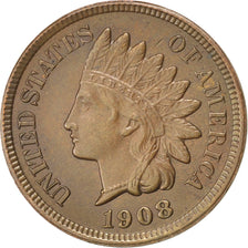 UNITED STATES, Indian Head Cent, Cent, 1908, U.S. Mint, KM #90a, MS(63),...
