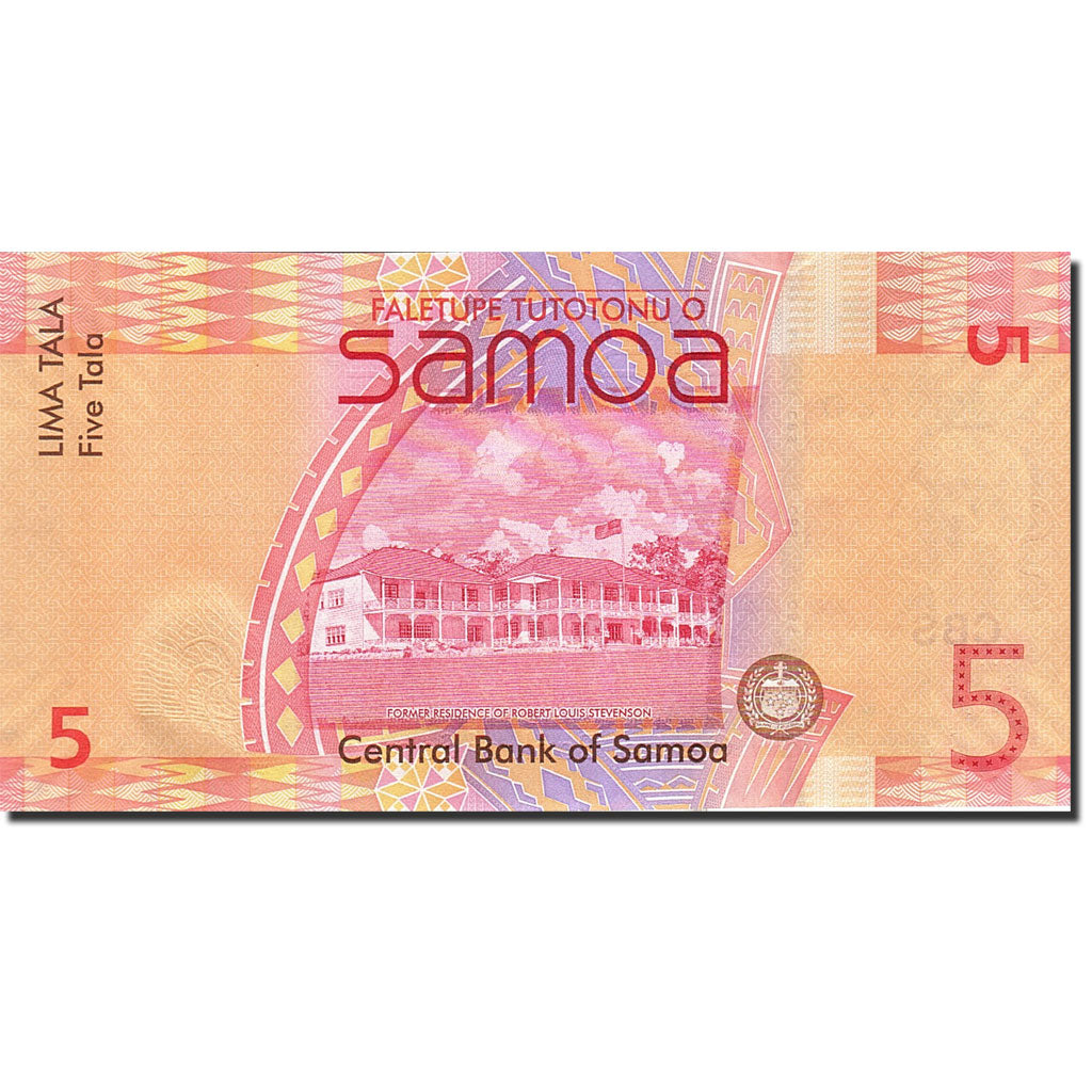 Banknote, Western Samoa, 5 Tala, 2008, 2008, KM:38a, UNC(65-70)