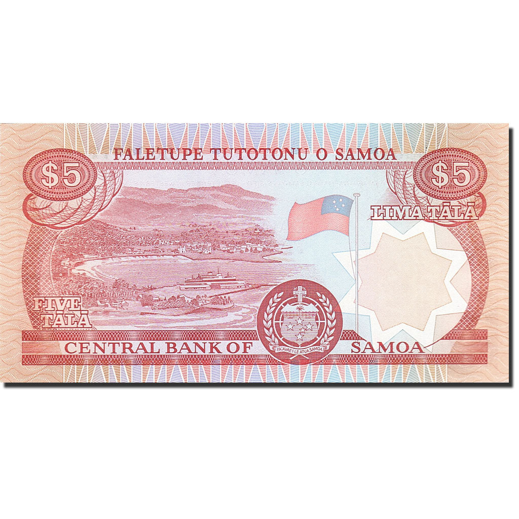Banknote, Western Samoa, 5 Tala, 2002-2006, Undated (2002), KM:33a, UNC(65-70)