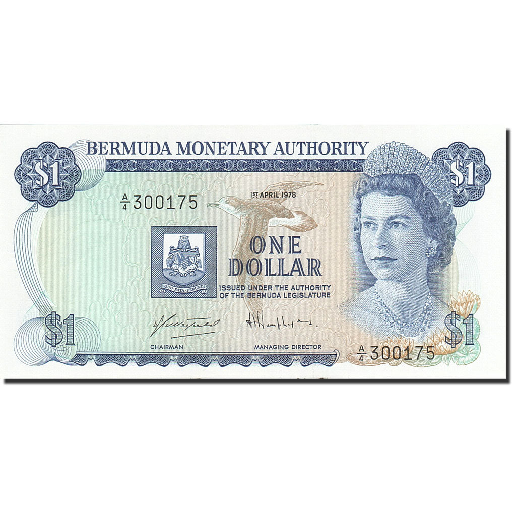 Banknote, Bermuda, 1 Dollar, 1974-1982, 1978-04-01, KM:28b, UNC(65-70)