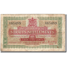 Banknote, Straits Settlements, 10 Cents, 1919, 1919-10-14, KM:8b, VF(20-25)