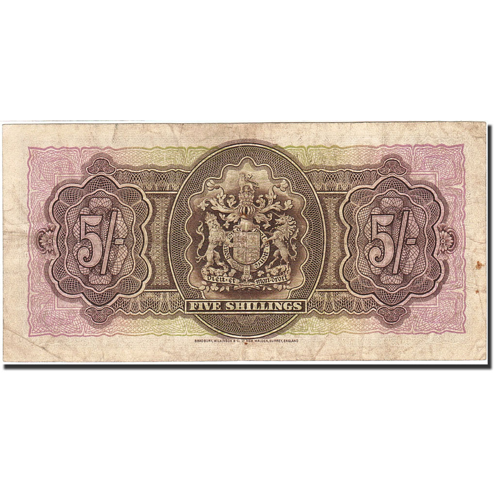 Banknote, Bermuda, 5 Shillings, 1937-1941, 1937-05-12, KM:8b, VF(20-25)