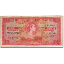Banknote, Bermuda, 10 Shillings, 1952-1966, 1952-10-20, KM:19a, VF(20-25)