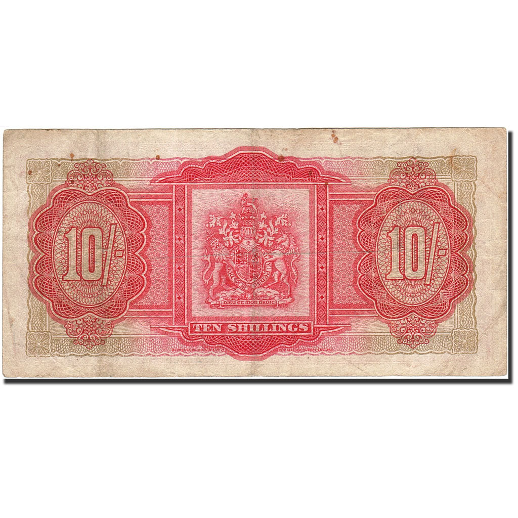 Banknote, Bermuda, 10 Shillings, 1952-1966, 1952-10-20, KM:19a, VF(20-25)
