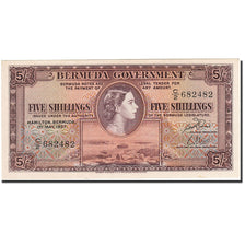 Biljet, Bermuda, 5 Shillings, 1952, 1957-05-01, KM:18b, SUP