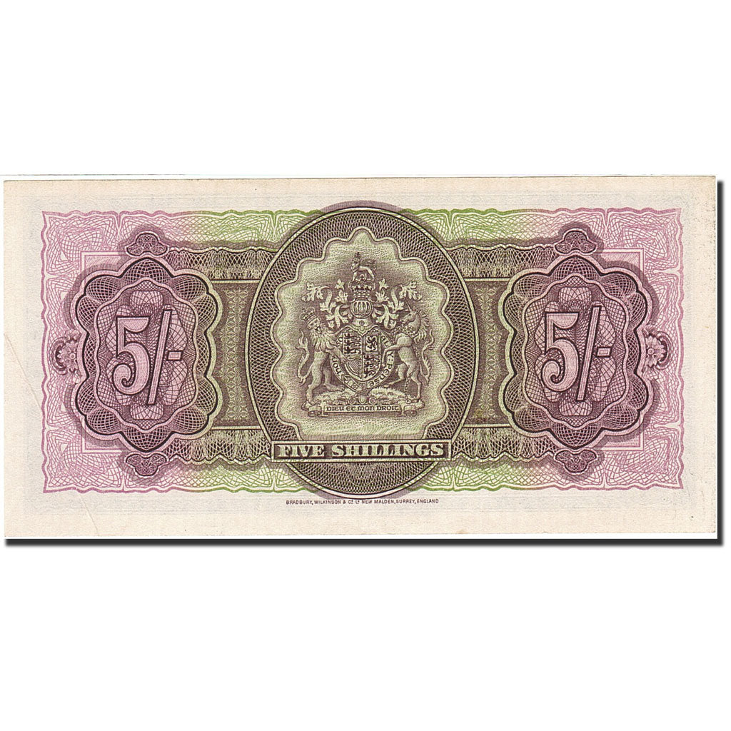 Banknote, Bermuda, 5 Shillings, 1952, 1957-05-01, KM:18b, AU(55-58)