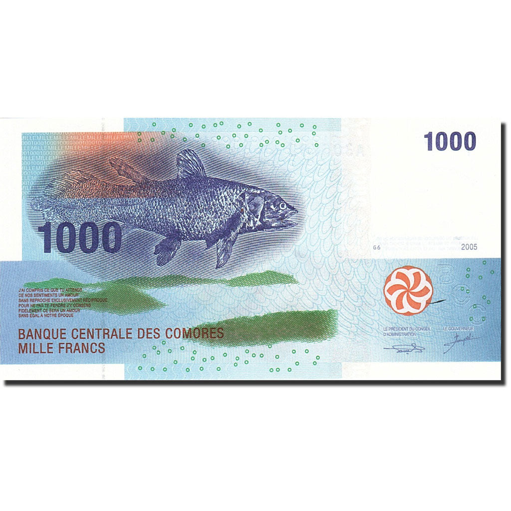 Banknote, Comoros, 1000 Francs, 2005-2006, 2005, KM:16, UNC(65-70)