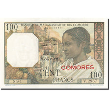 Billet, Comoros, 100 Francs, 1960, 1963, KM:3b, NEUF