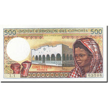Banknote, Comoros, 500 Francs, 1984-1986, 1986, KM:10a, UNC(65-70)