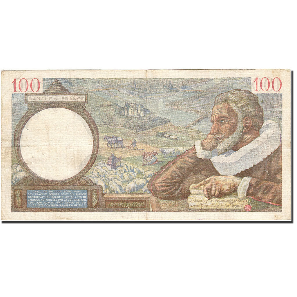 Francia, 100 Francs, 1939, KM:94, 1940-11-28, BB
