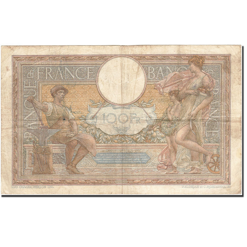 France, 100 Francs, 1906, KM:86b, 1939-04-06, EF(40-45)