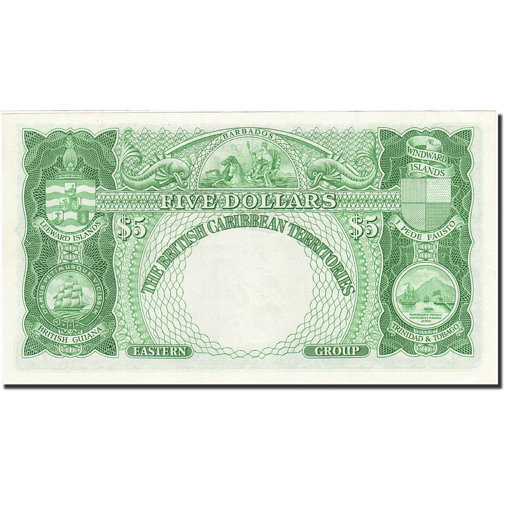 British Caribbean Territories, 5 Dollars, 1950-1951, KM:3, 1950-11-28