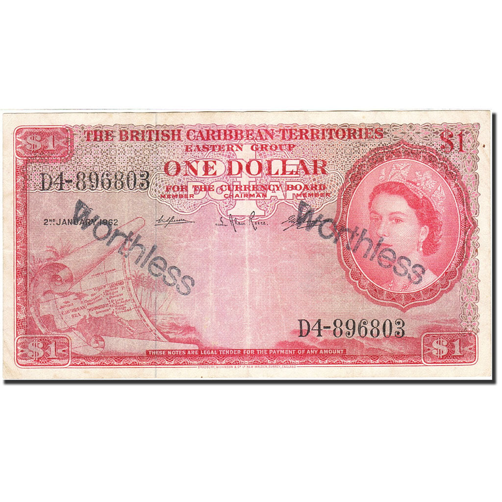 Banknote, British Caribbean Territories, 1 Dollar, 1953, 1962-02-01, KM:7c