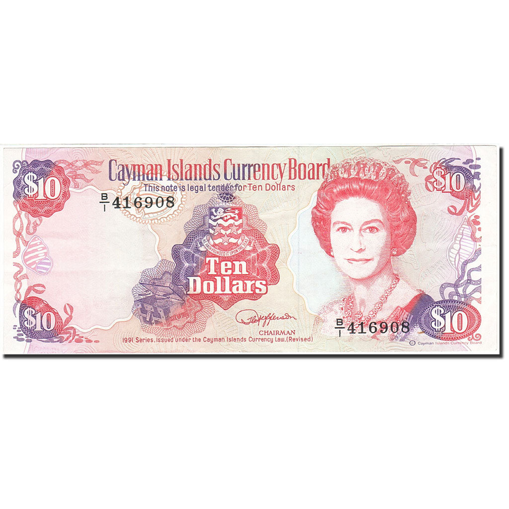 Banknote, Cayman Islands, 10 Dollars, 1991, 1991, KM:13b, AU(55-58)