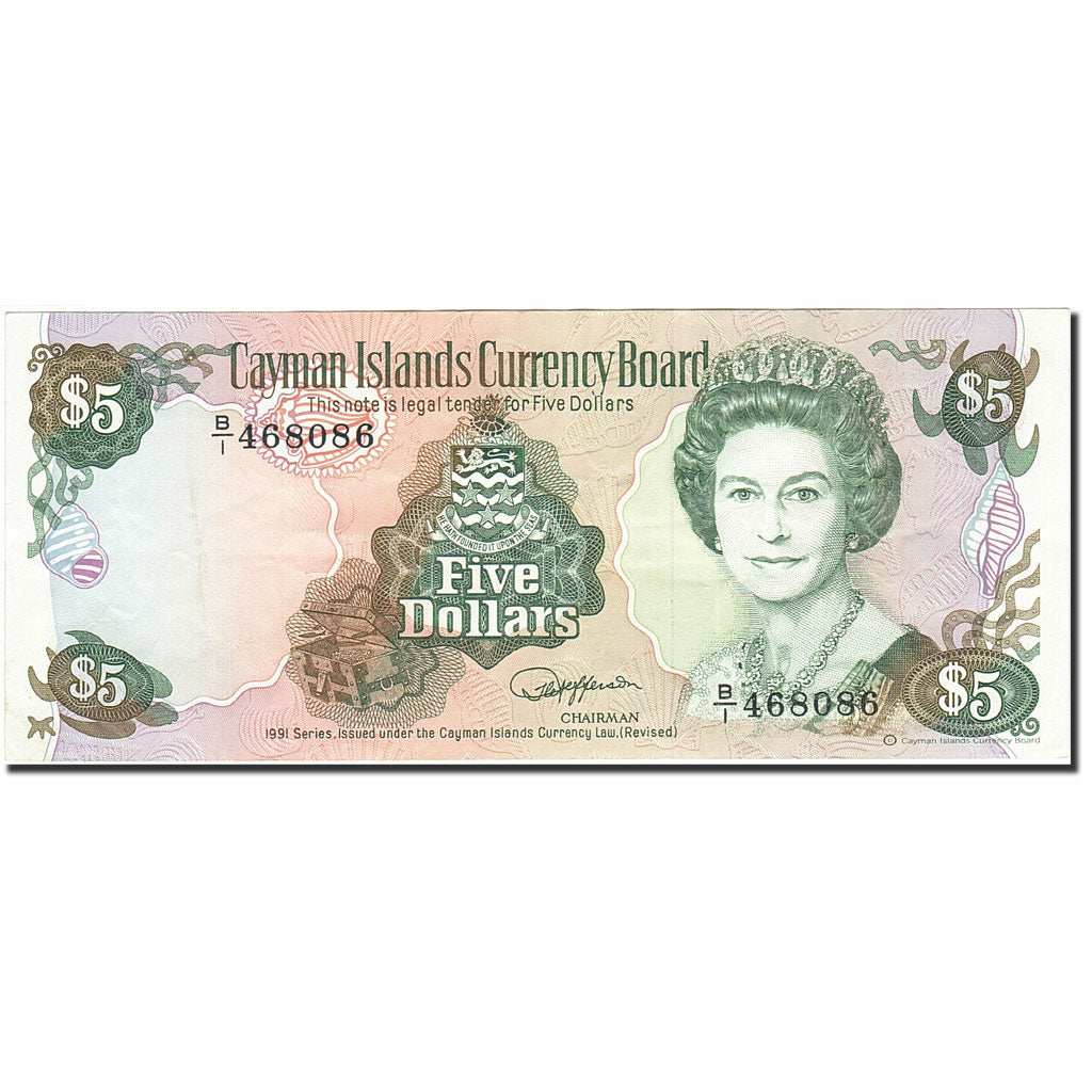 Banknote, Cayman Islands, 5 Dollars, 1991, 1991, KM:12a, AU(50-53)