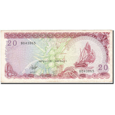 Banconote, Maldive, 20 Rufiyaa, 1983, KM:12b, 1987-08-25, BB