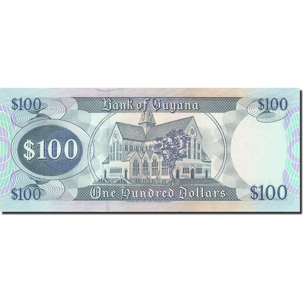 Banknote, Guyana, 100 Dollars, 1996-1999, Undated (1999), KM:31, UNC(65-70)