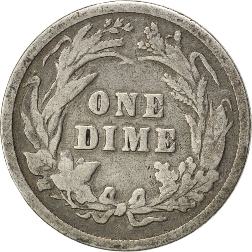 UNITED STATES, Barber Dime, Dime, 1896, U.S. Mint, KM #113, VG(8-10), Silver,...