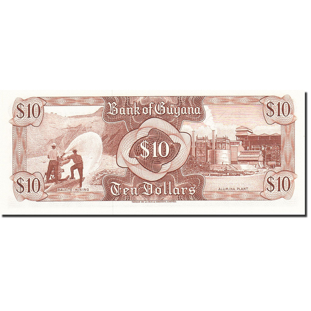 Banknote, Guyana, 10 Dollars, 1960, 1989, KM:23d, UNC(65-70)