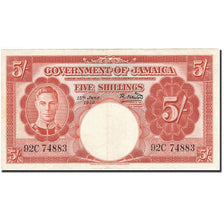 Banknote, Jamaica, 5 Shillings, 1939-1952, 1950-06-15, KM:37a, AU(55-58)