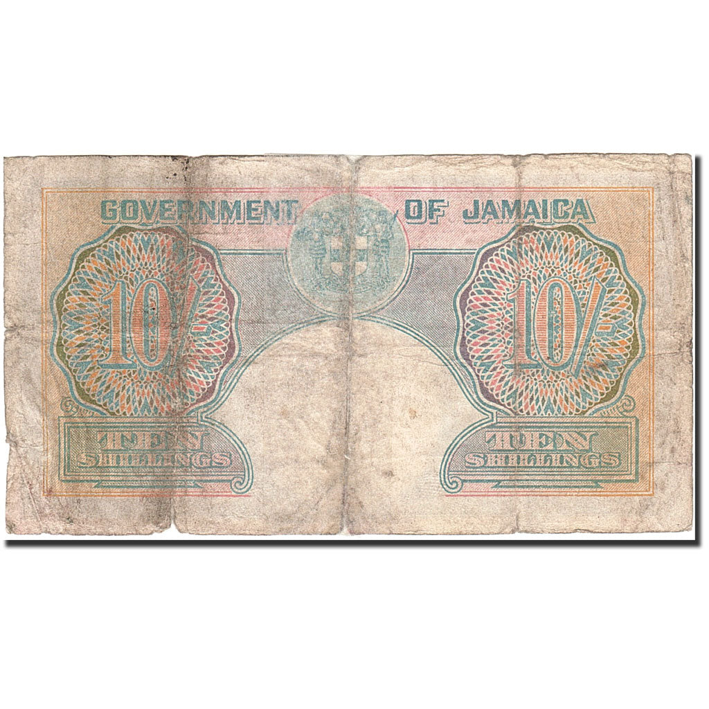 Giamaica, 10 Shillings, 1939-1952, 1940-11-01, KM:38b, B