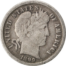 UNITED STATES, Barber Dime, Dime, 1899, U.S. Mint, KM #113, VF(20-25), Silver,..