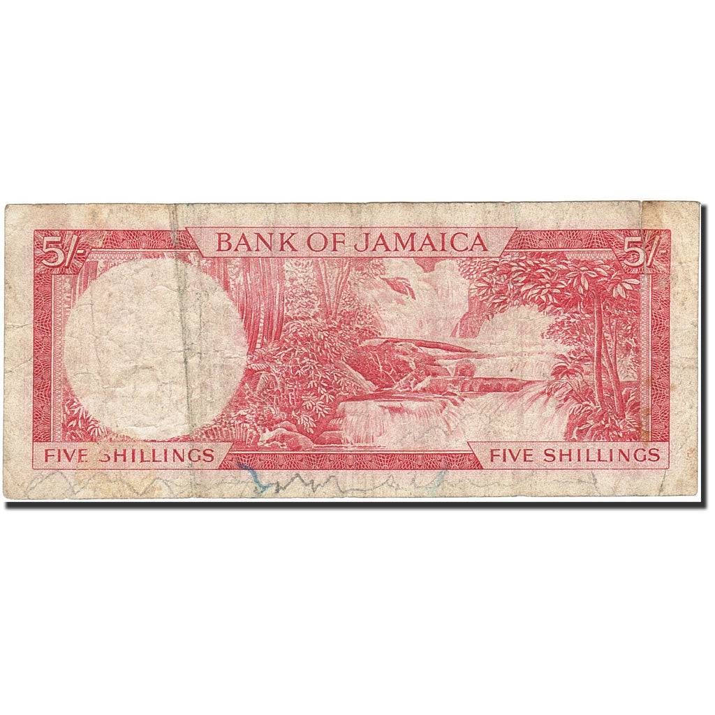 Jamaica, 5 Shillings, 1961, KM:49, 1961, VG(8-10)