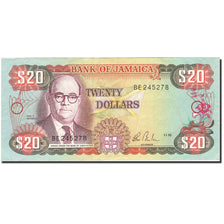 Banknote, Jamaica, 20 Dollars, 1985, 1985-01-01, KM:72a, AU(55-58)