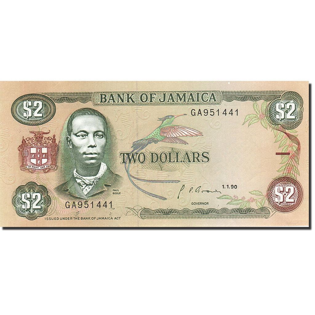 Banknote, Jamaica, 2 Dollars, 1985, 1990-01-01, KM:69d, UNC(65-70)