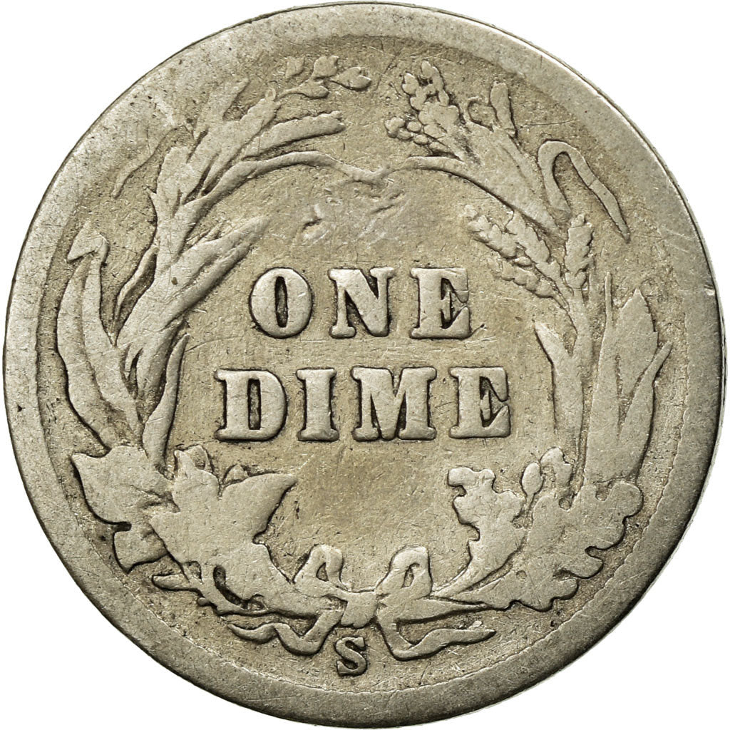 Coin, United States, Barber Dime, Dime, 1902, U.S. Mint, New Orleans, VG(8-10)