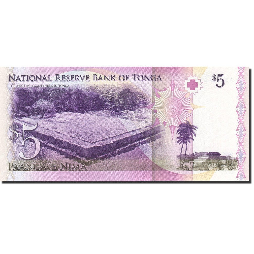 Banknote, Tonga, 5 Pa'anga, 2008, Undated (2008), KM:39, UNC(65-70)