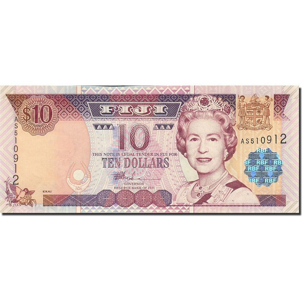 Fiji, 10 Dollars, 2002, Undated (2002), KM:106a, UNC(65-70)
