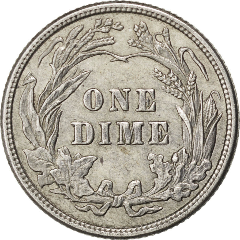 UNITED STATES, Barber Dime, Dime, 1906, U.S. Mint, KM #113, AU(55-58), Silver,..