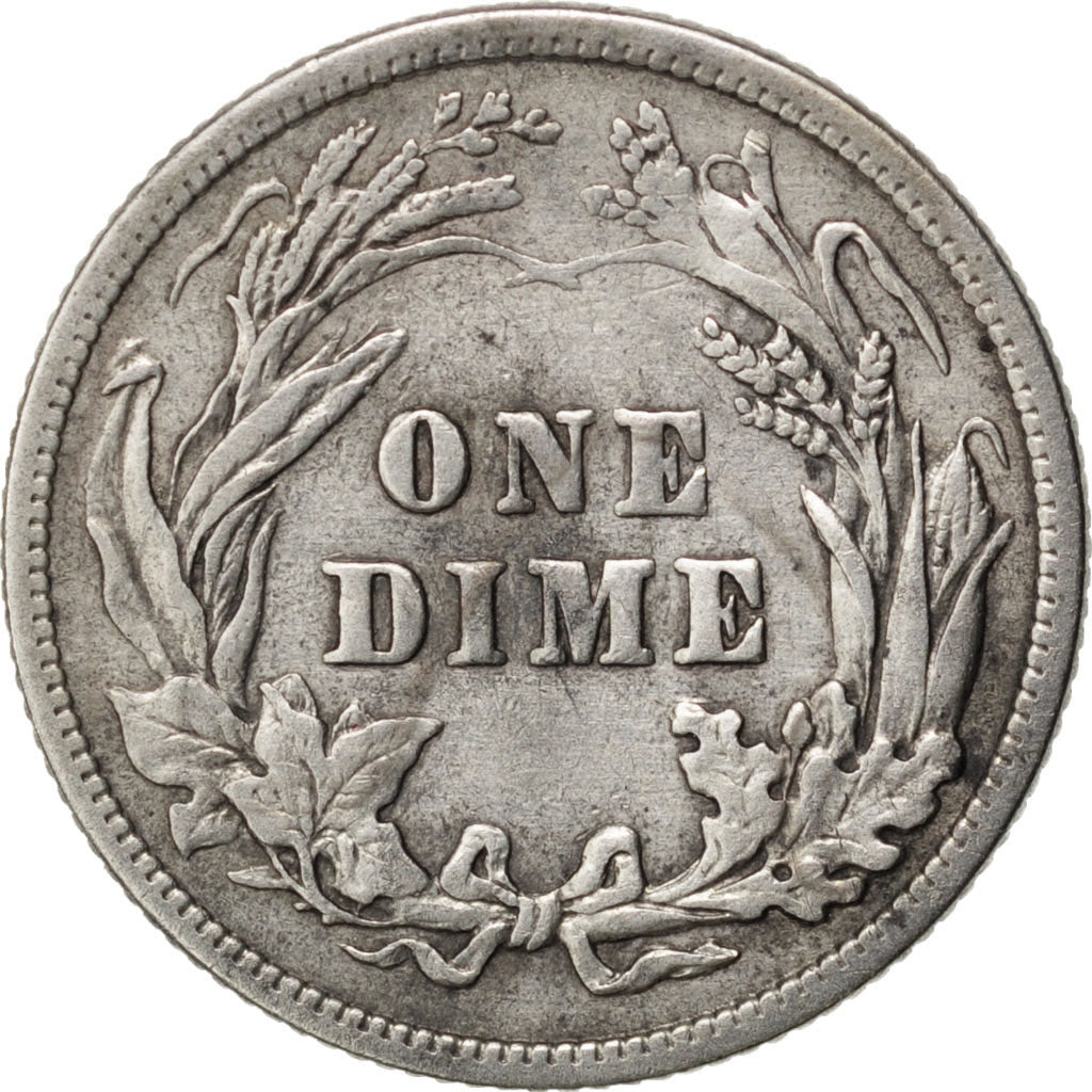 UNITED STATES, Barber Dime, Dime, 1916, U.S. Mint, KM #113, EF(40-45), Silver,..