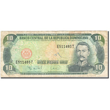 Repubblica domenicana, 10 Pesos Oro, 1996-1997, 1996-1998, KM:153a, MB
