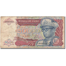 Billet, Zaïre, 50,000 Zaïres, 1988-1992, 1991-04-24, KM:40a, B+
