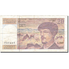 Geldschein, Frankreich, 20 Francs, 1980, 1992, S, Fayette:66bis.3, KM:151f
