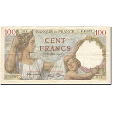 Geldschein, Frankreich, 100 Francs, 1939, 1941-01-30, SS, Fayette:26.45, KM:94