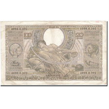 Banconote, Belgio, 100 Francs-20 Belgas, 1933-1935, KM:107, 1938-05-30, BB