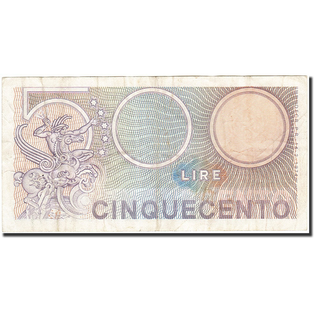 Banknote, Italy, 500 Lire, 1966, 1974-02-14, KM:94, VF(30-35)